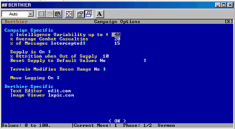 Defining the Campaign Options