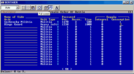 Berthier 'Order of Battle' Screen